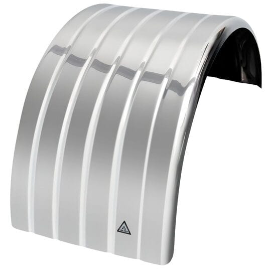 Stainless Steel Single Mudguard Curved Edge Low Profile