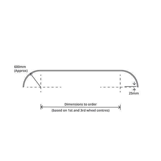 Triaxle Mudguard Curved Edge