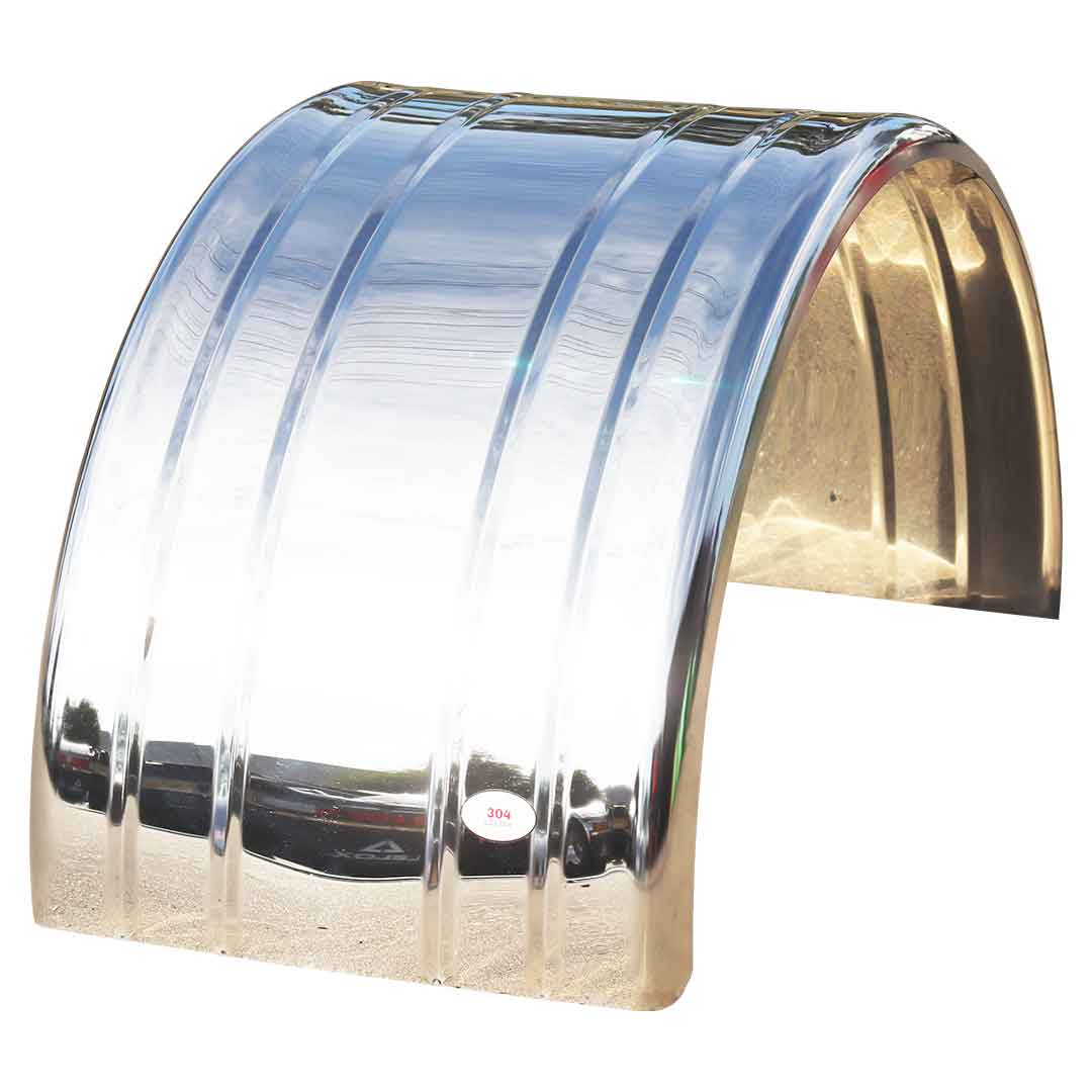 304 GRADE N0.8 MIRROR FINISH SIGNATURE SERIES MUDGUARD 1.5MM WITH 4 GROOVES